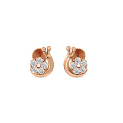 Snail Trail Diamond Studs Earrings