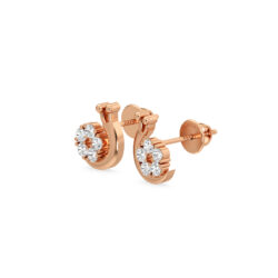 Snail Trail Diamond Studs Earrings