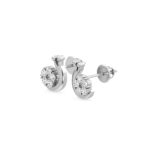 Snail Trail Diamond Studs Earrings