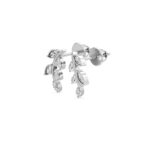 Olive Leaf Diamond Studs Earrings