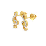 Sparkly Treble Clef Diamond Earrings For Music Lovers