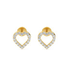 Eternal Heart Outline Diamond Studs Earring