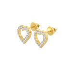 Eternal Heart Outline Diamond Studs Earring