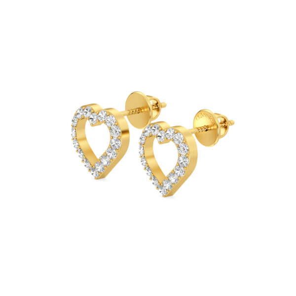 Eternal Heart Outline Diamond Studs Earring