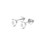 Cute Heart Diamond Earrings for Girls In Rose Gold