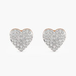 Statement Heart Diamond Earrings In Glitter Style