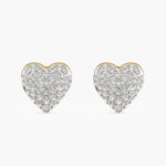 Statement Heart Diamond Earrings In Glitter Style