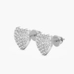 Statement Heart Diamond Earrings In Glitter Style