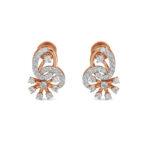 Sparkle Twist Rose Gold Earrings With Diamonds