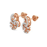 Sparkle Twist Rose Gold Earrings With Diamonds