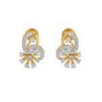 Sparkle Twist Rose Gold Earrings With Diamonds