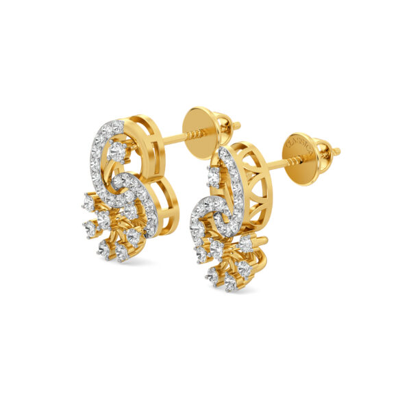 Sparkle Twist Rose Gold Earrings With Diamonds