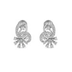 Sparkle Twist Rose Gold Earrings With Diamonds