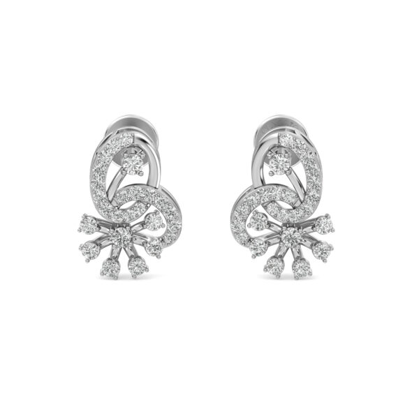 Sparkle Twist Rose Gold Earrings With Diamonds