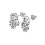 Sparkle Twist Rose Gold Earrings With Diamonds