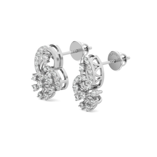 Sparkle Twist Rose Gold Earrings With Diamonds