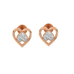 Inverted Heart Diamond Earrings