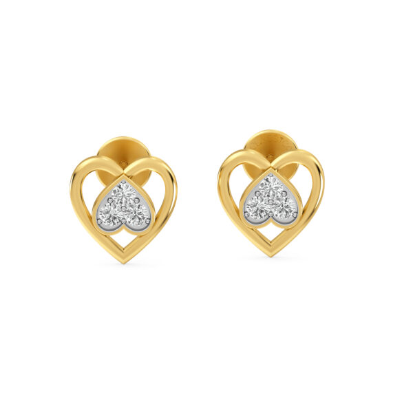 Inverted Heart Diamond Earrings