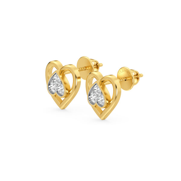 Inverted Heart Diamond Earrings