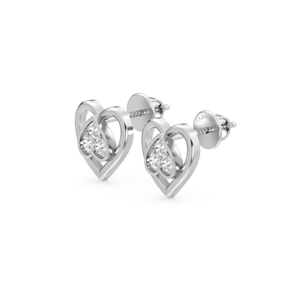 Inverted Heart Diamond Earrings