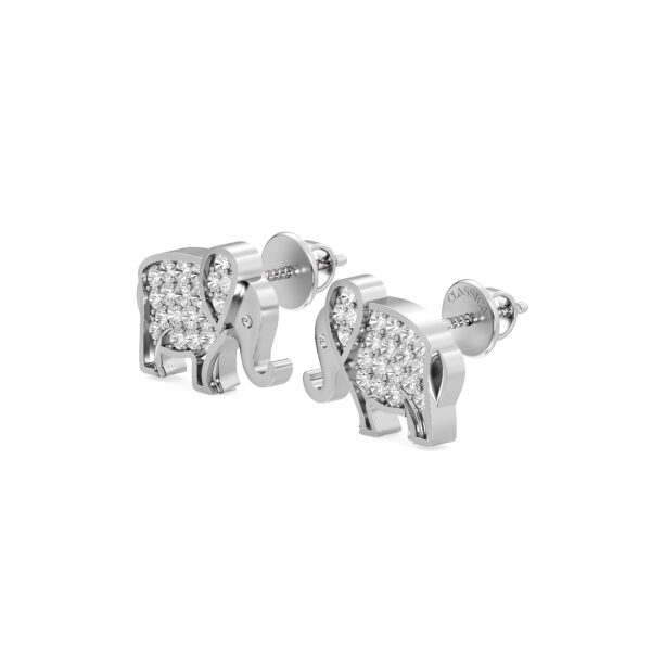 Mini Elephant Diamonds Studs Earrings