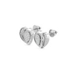 Drop Heart Diamond Studs Earrings