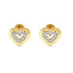 True Love Heart Diamond Studs Earrings