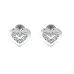 True Love Heart Diamond Studs Earrings