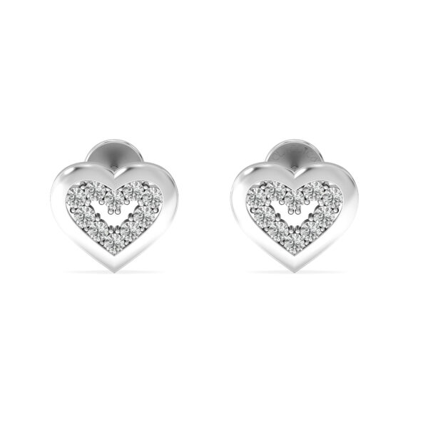 True Love Heart Diamond Studs Earrings