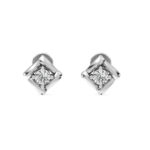 Golden Twirl Mini Diamond Studs