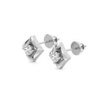 Golden Twirl Mini Diamond Studs