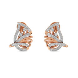 Graceful Swirl Diamond Earrings