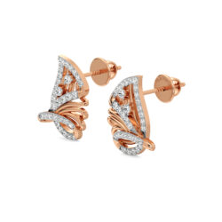 Graceful Swirl Diamond Earrings