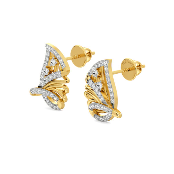Graceful Swirl Diamond Earrings