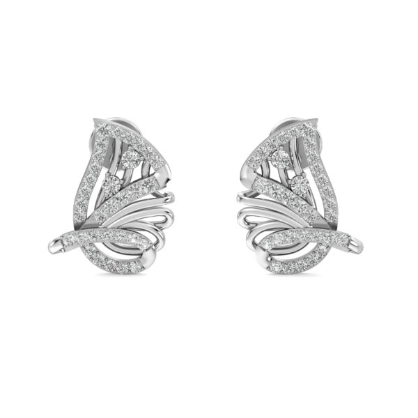 Graceful Swirl Diamond Earrings