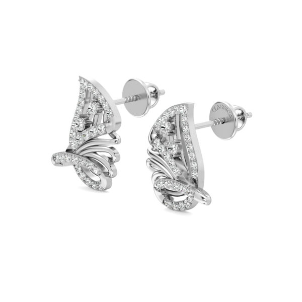 Graceful Swirl Diamond Earrings