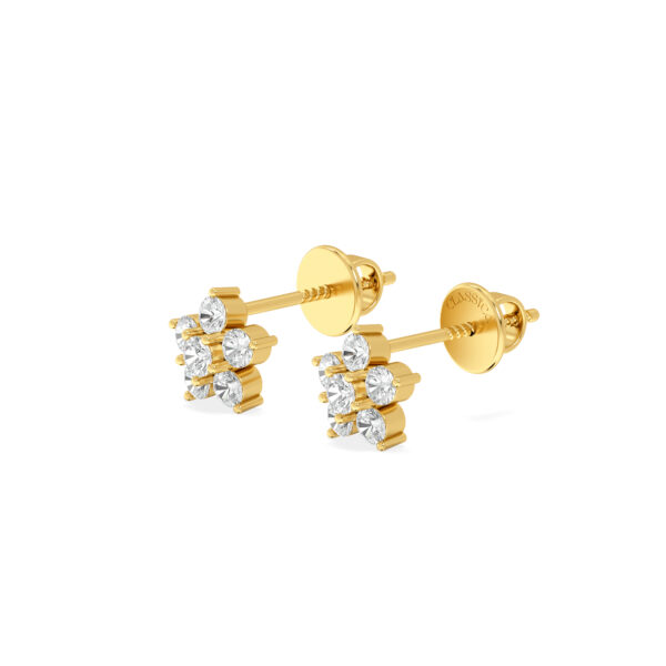 Timeless Elegance To Your Look With These Stunning Floral Diamond Stud Earring