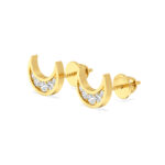 Crescent Moon Diamond Earrings