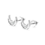 Crescent Moon Diamond Earrings