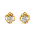 Whirl Petal Diamond Studs Earrings