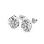 Whirl Petal Diamond Studs Earrings