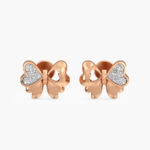 Blush Ribbon Heart Earrings