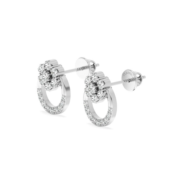 Orchid Aura Diamond Tops Earrings