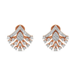 Radiant Bloom Gold Stud Earrings