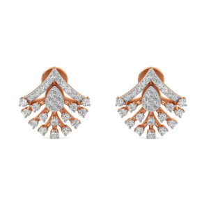 Radiant Bloom Gold Stud Earrings