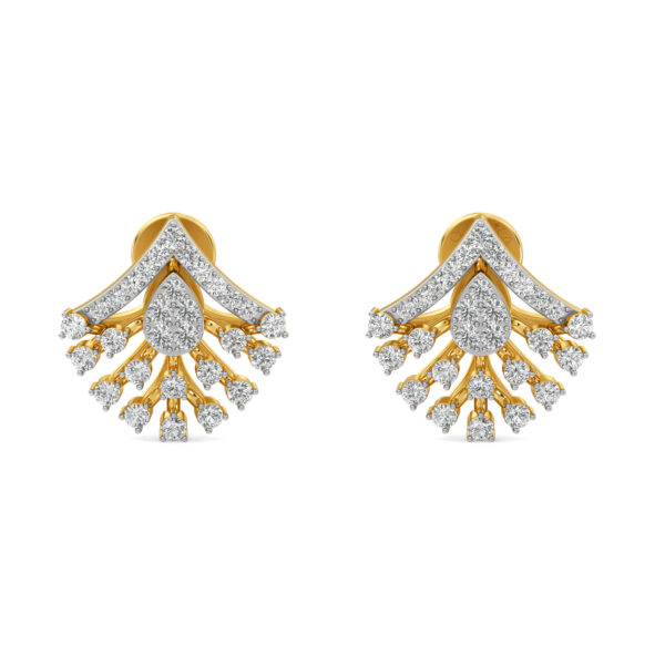 Radiant Bloom Gold Stud Earrings