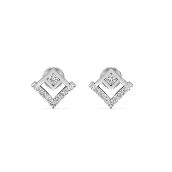 V-Shape Diamond Studs Earrings