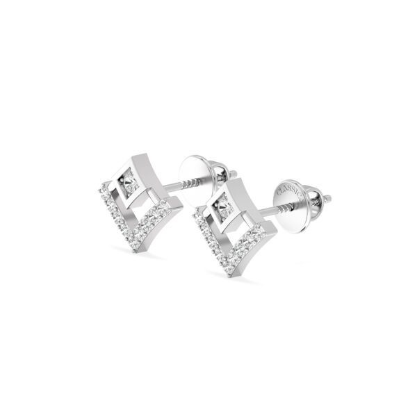 V-Shape Diamond Studs Earrings