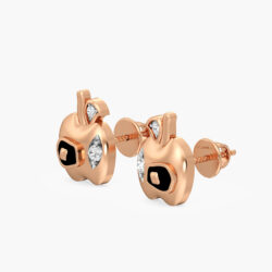Blush Apple Diamond Studs Earrings