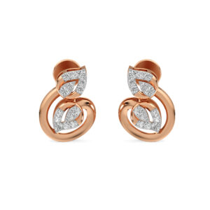 Sprouted Twig Diamond Studs Earrings